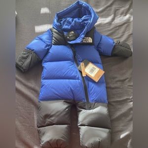 Blue Infant Puffer Northface 3-6 months
